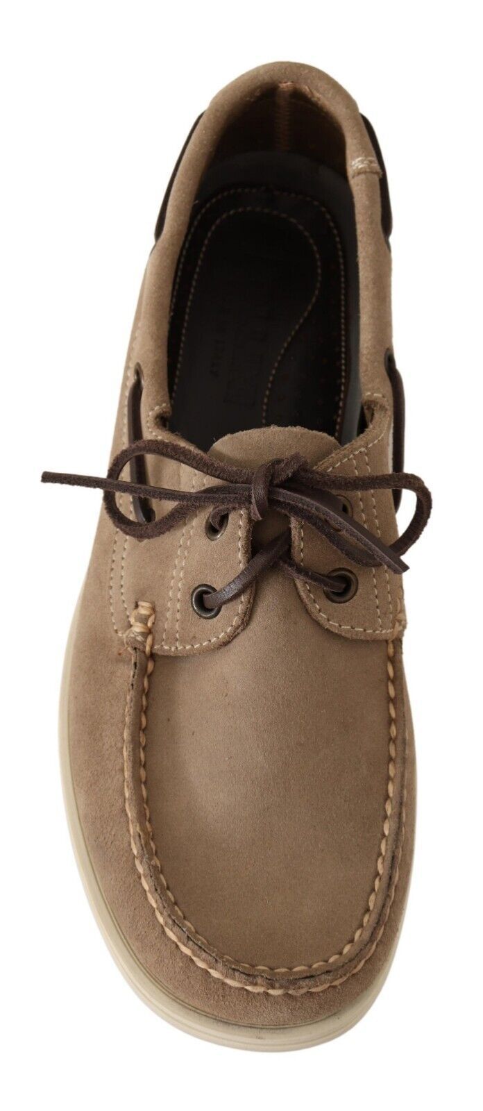 Pollini Elegant Beige Suede Moccasins for the Discerning Men's Gentleman