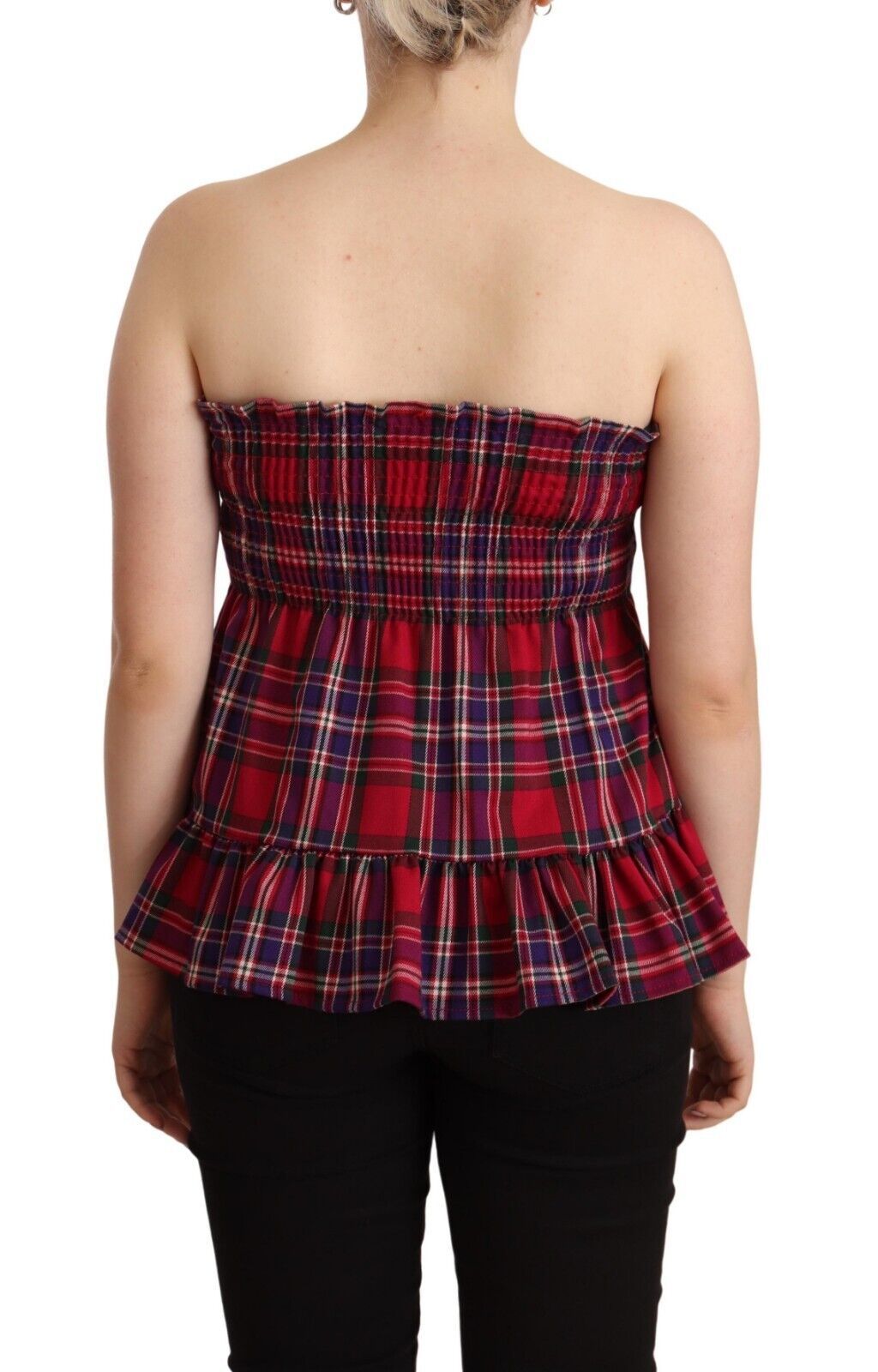 CAMPO DI FRAGOLE Chic Checkered Sleeveless Tank Women's Top