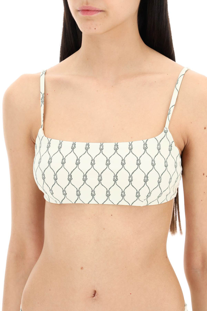 Tory Burch Women's Printed Bikini Top For