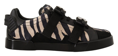 Dolce & Gabbana Zebra Suede Low Top Fashion Men's Sneakers