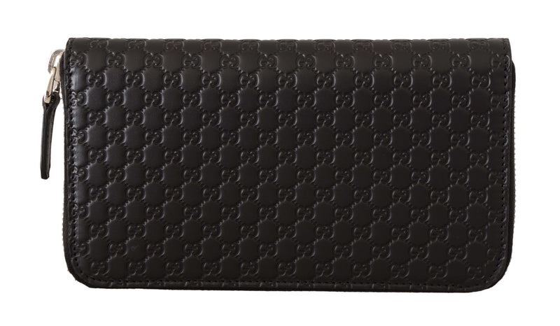 Gucci Elegant Black Leather Zip-Around Women's Wallet