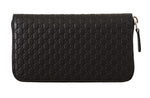 Gucci Elegant Black Leather Zip-Around Women's Wallet