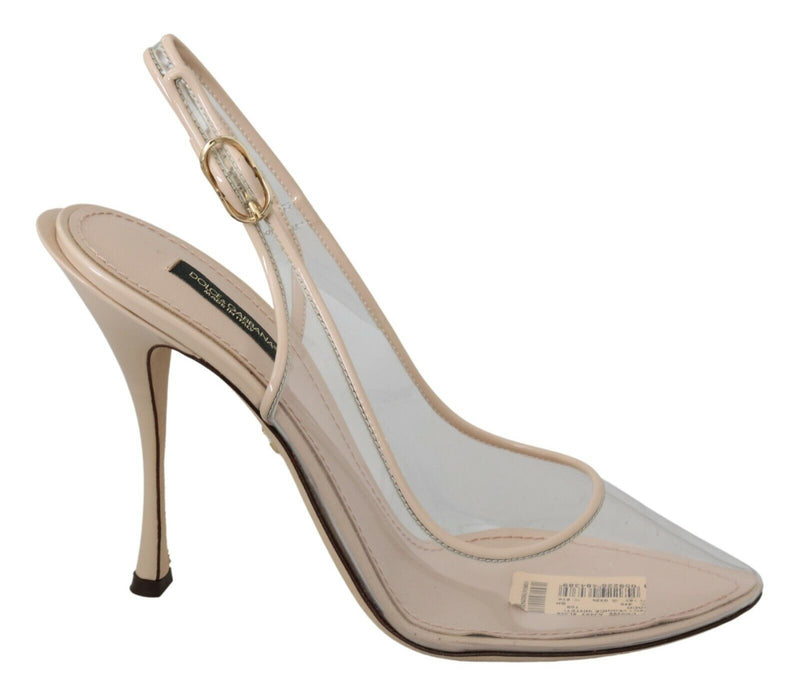 Dolce & Gabbana Elegant Nude Beige Slingback Women's Heels