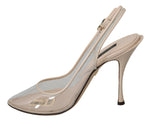 Dolce & Gabbana Elegant Nude Beige Slingback Women's Heels