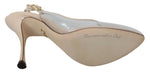 Dolce & Gabbana Elegant Nude Beige Slingback Women's Heels