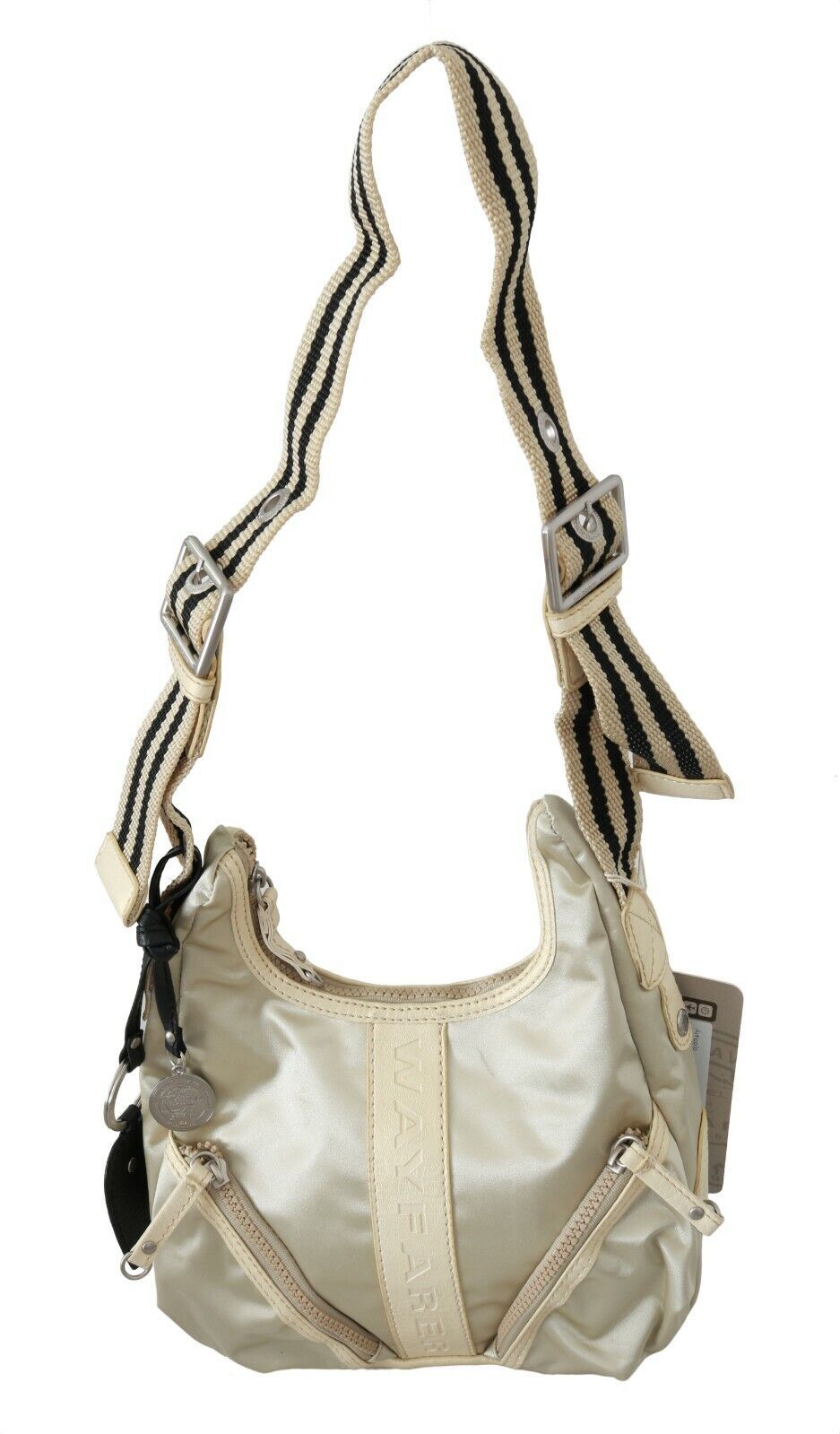 WAYFARER Chic White Fabric Shoulder Bag - Perfect for Any Women's Occasion