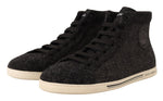 Dolce & Gabbana Elegant High Top Cotton/Wool Men's Sneakers