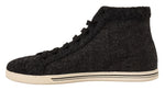 Dolce & Gabbana Elegant High Top Cotton/Wool Men's Sneakers