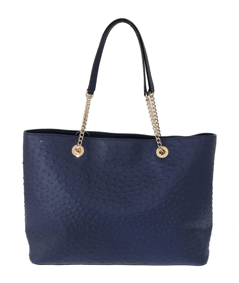 Kate Spade Elegant Ostrich Leather Handbag in Women s Blue