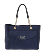 Kate Spade Elegant Ostrich Leather Handbag in Women's Blue