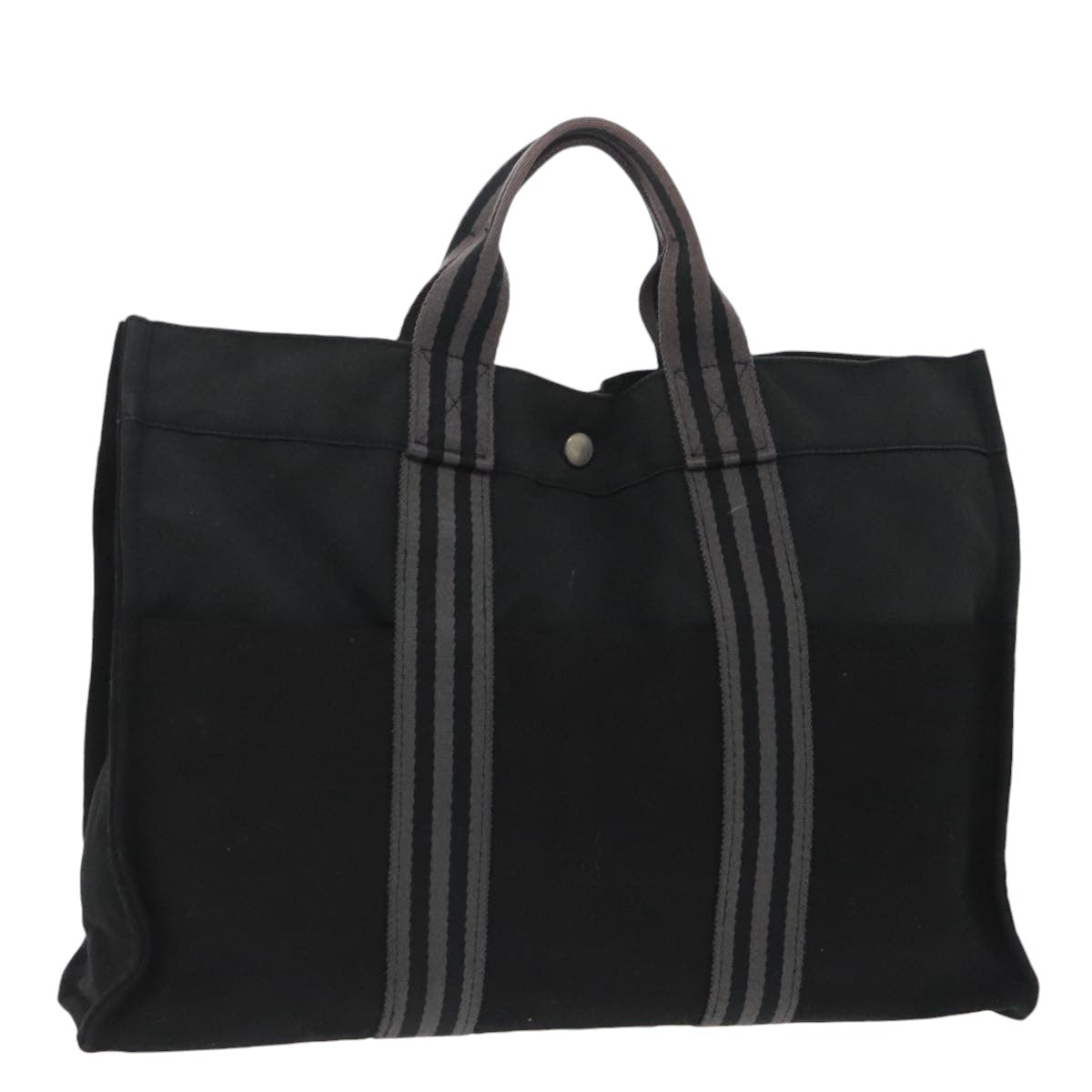 Hermès Fourre Tout Black Canvas Tote Bag (Pre-Owned)