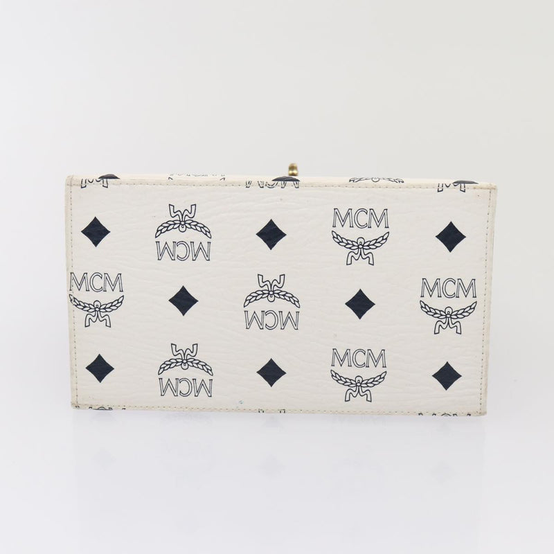 MCM Visetos White Canvas Handbag (Pre-Owned)