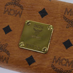 MCM Visetos Brown Canvas Clutch Bag (Pre-Owned)