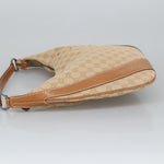 Gucci Hobo Beige Canvas Shoulder Bag (Pre-Owned)