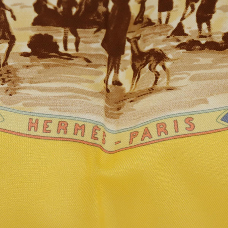 Hermès Carré 90 Yellow Silk Scarf  (Pre-Owned)