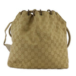 Gucci Beige Canvas Shoulder Bag (Pre-Owned)