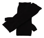 Dolce & Gabbana Elegant Black Cashmere Fingerless Women's Gloves