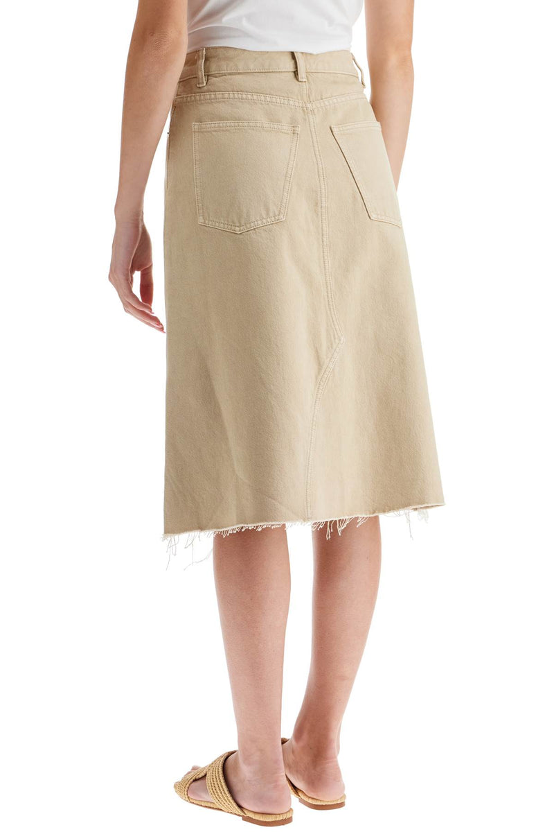 Tory Burch Women's Denim Trapeze Skirt With