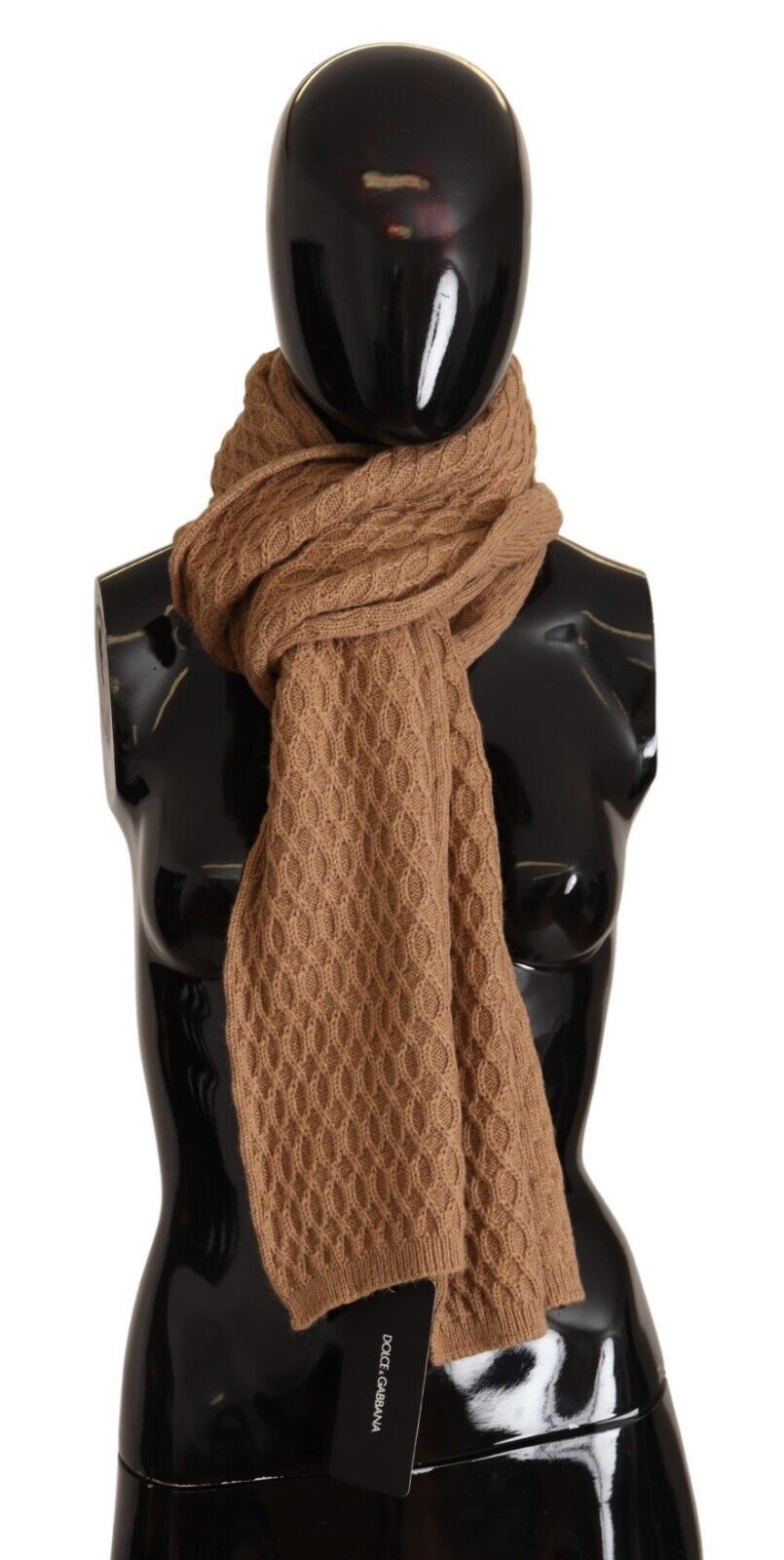 Dolce & Gabbana Elegant Dark Brown Knitted Women's Scarf