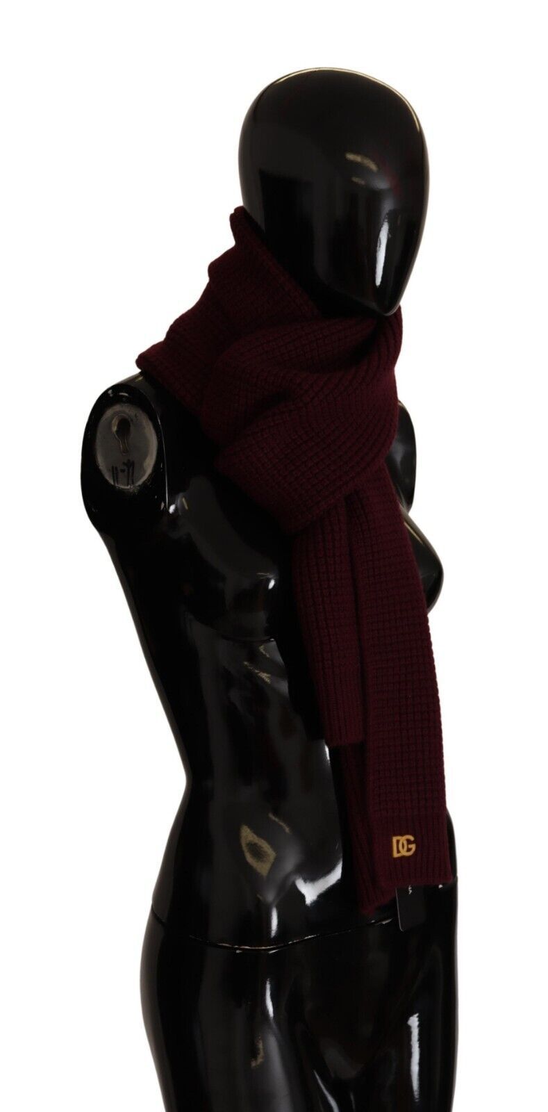 Dolce & Gabbana Elegant Cashmere Knit Scarf in Dark Women's Red