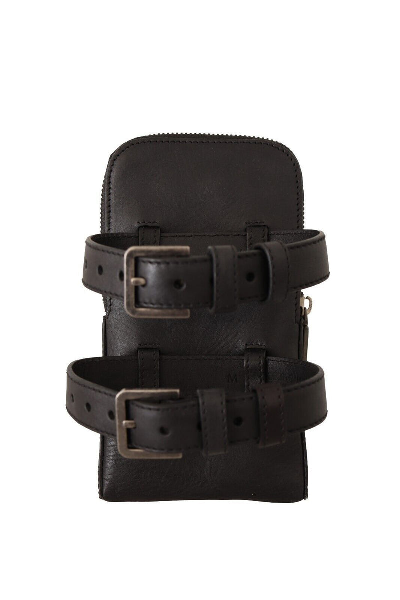 Dolce & Gabbana Elegant Black Leather Double-Strap Multi Men's Kit