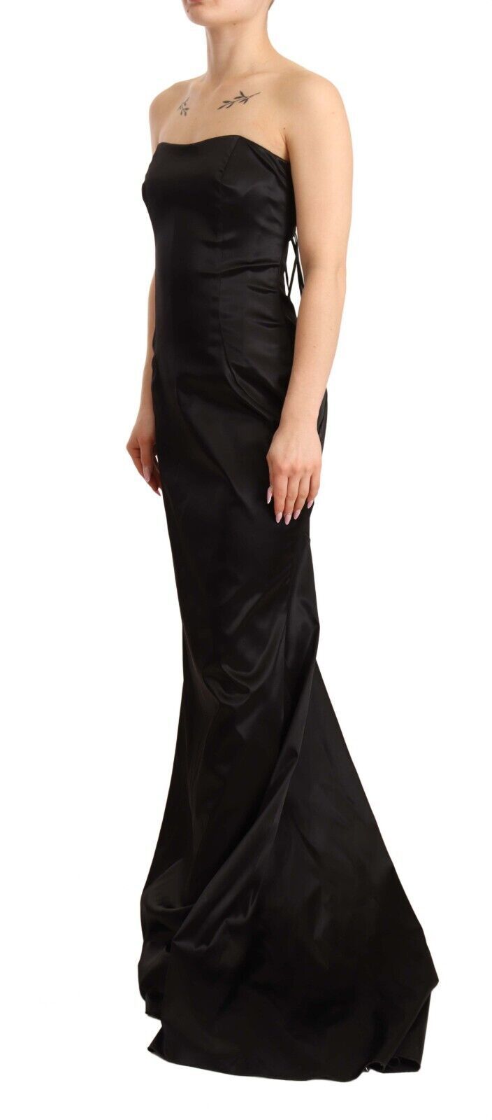 Dolce & Gabbana Elegant Black Strapless Mermaid Women's Dress