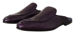 Dolce & Gabbana Purple Exotic Python Leather Men's Slides