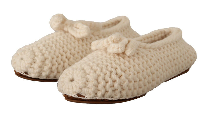 Dolce & Gabbana Chic Wool Knit Ballerina Women's Flats