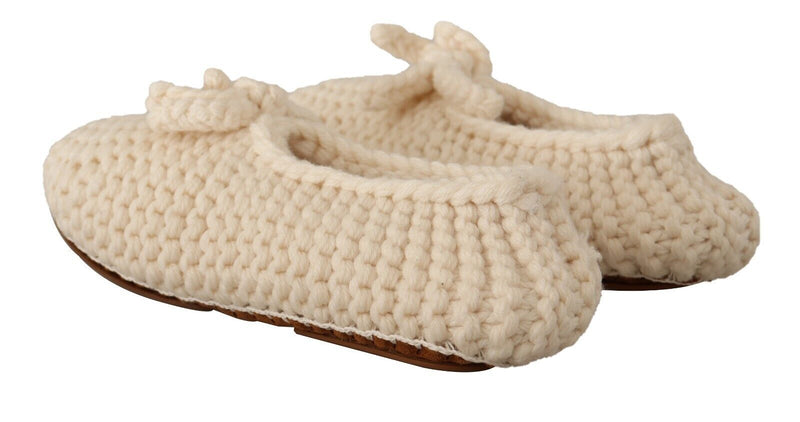 Dolce & Gabbana Chic Wool Knit Ballerina Women's Flats