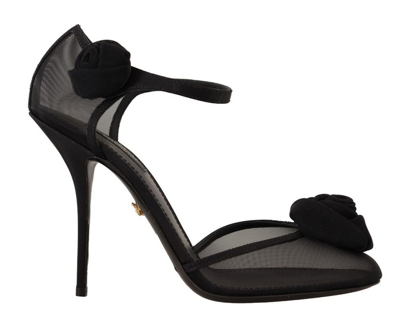 Dolce & Gabbana Elegant Black Mesh Heels Women's Pumps