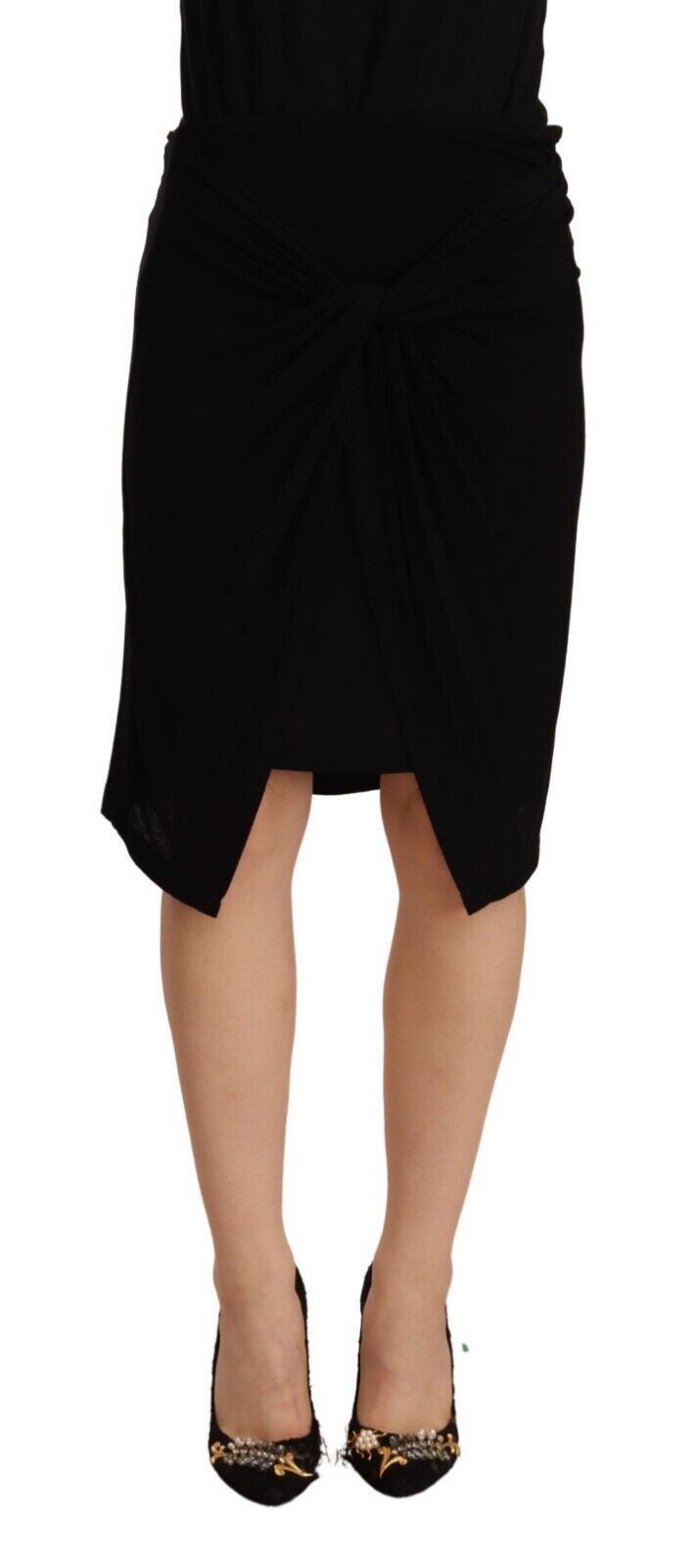 PLEIN SUD Elegant High Waist Pencil Cut Women's Skirt