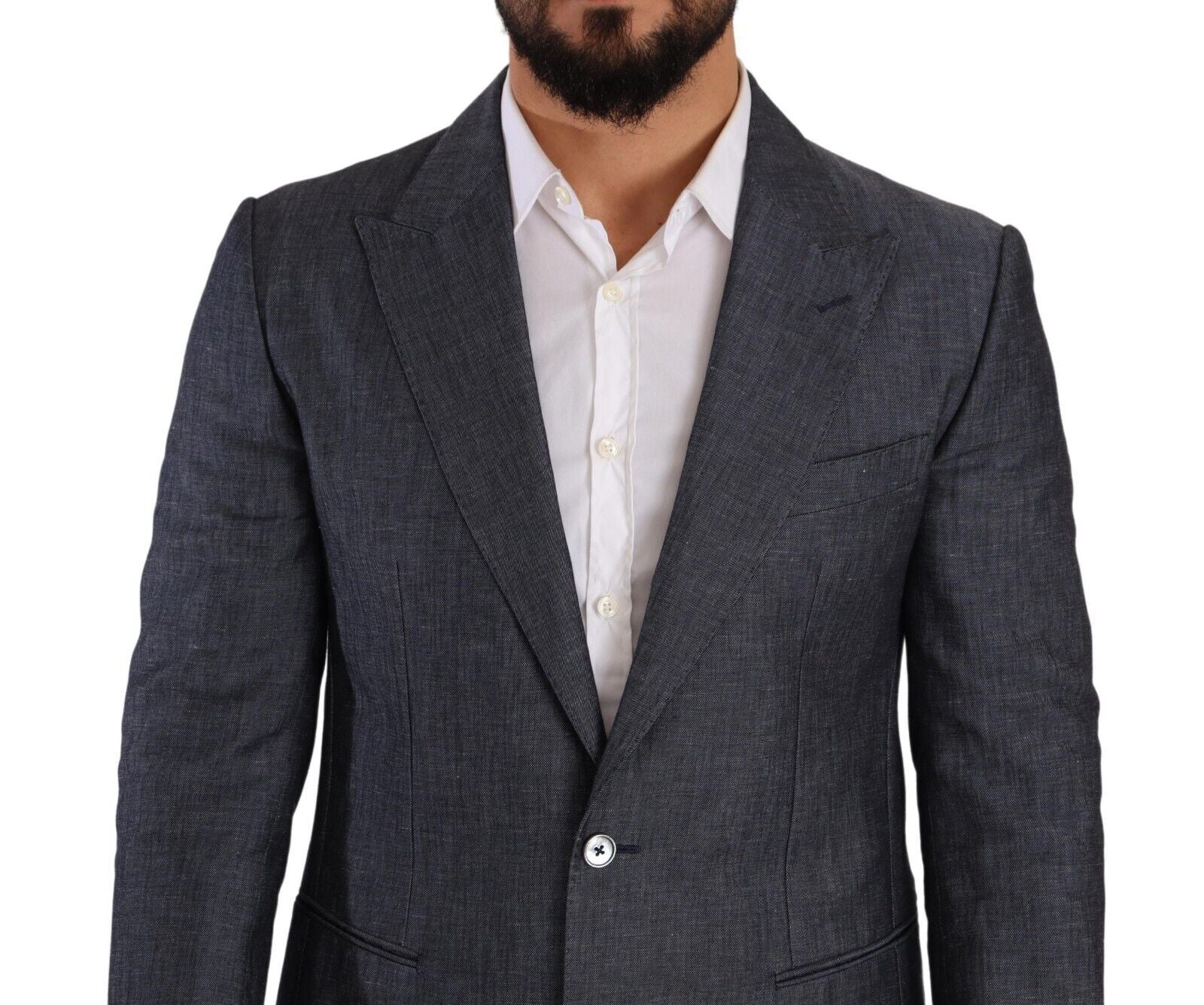 Dolce & Gabbana Elegant Slim Fit Two-Button Blue Men's Blazer