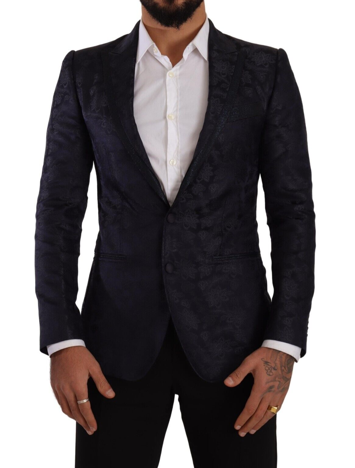 Dolce & Gabbana Elegant Dark Blue MARTINI Formal Men's Blazer