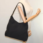 Salvatore Ferragamo Black Canvas Shoulder Bag (Pre-Owned)