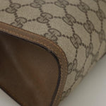 Gucci Ophidia Beige Canvas Clutch Bag (Pre-Owned)