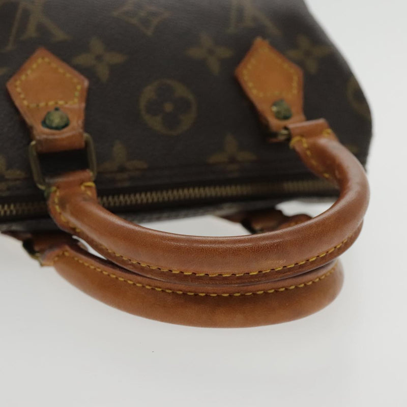 Louis Vuitton Mini Speedy Brown Canvas Handbag (Pre-Owned)