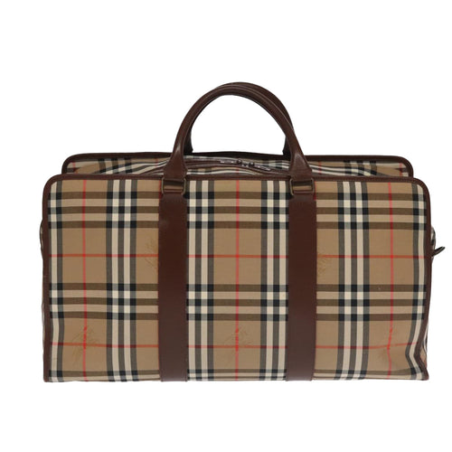 Burberry Nova Check Beige Canvas Travel Bag (Pre-Owned)