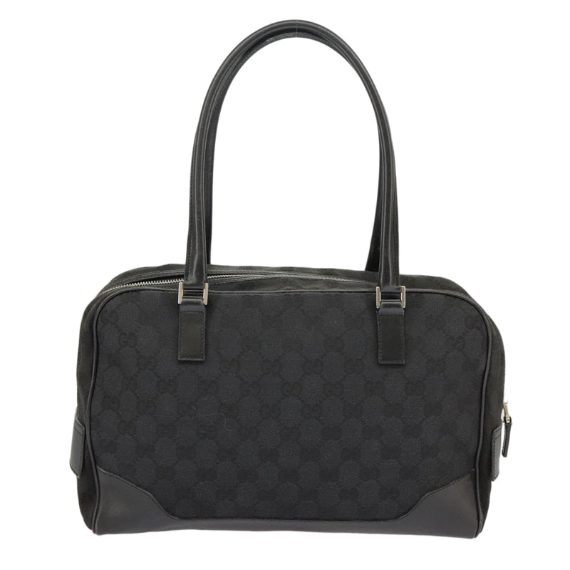 Gucci Gg Canvas Black Canvas Handbag (Pre-Owned)