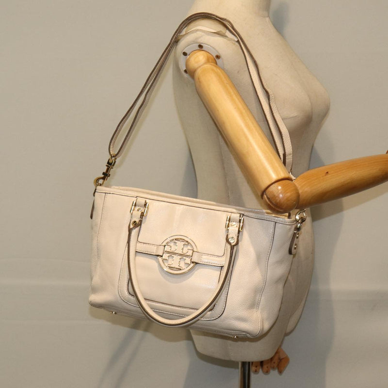 Tory Burch White Leather Handbag (Pre-Owned)