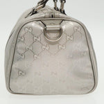 Gucci Silver Leather Travel Bag (Pre-Owned)