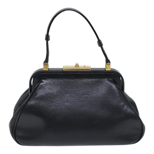 Prada Vitello Black Leather Handbag (Pre-Owned)