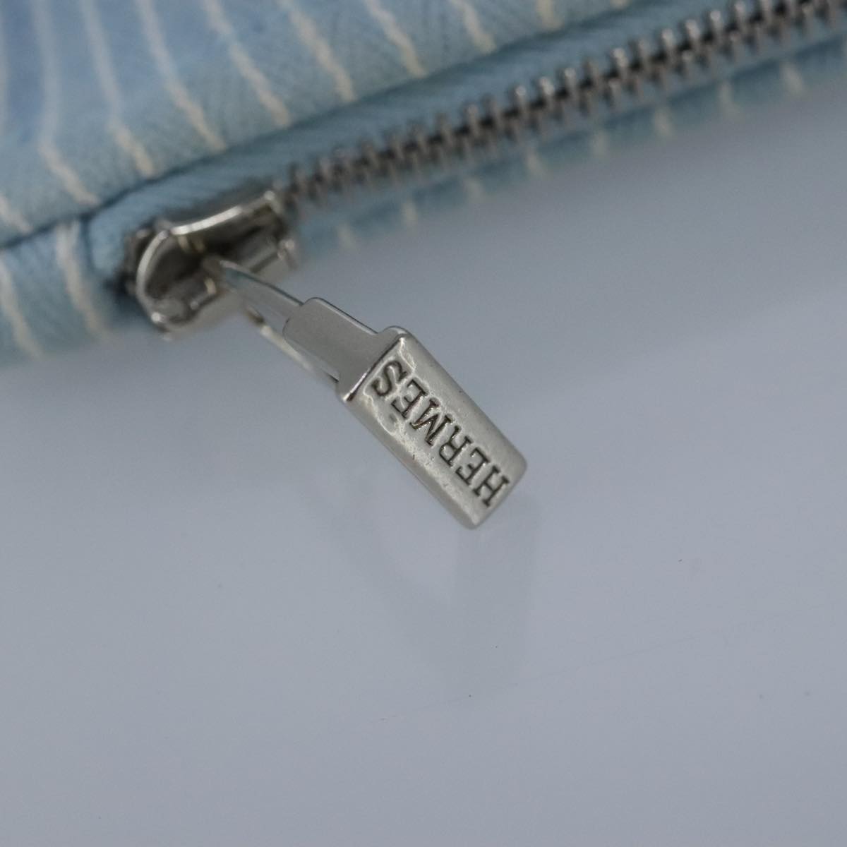 Hermès Blue Canvas Clutch Bag (Pre-Owned)