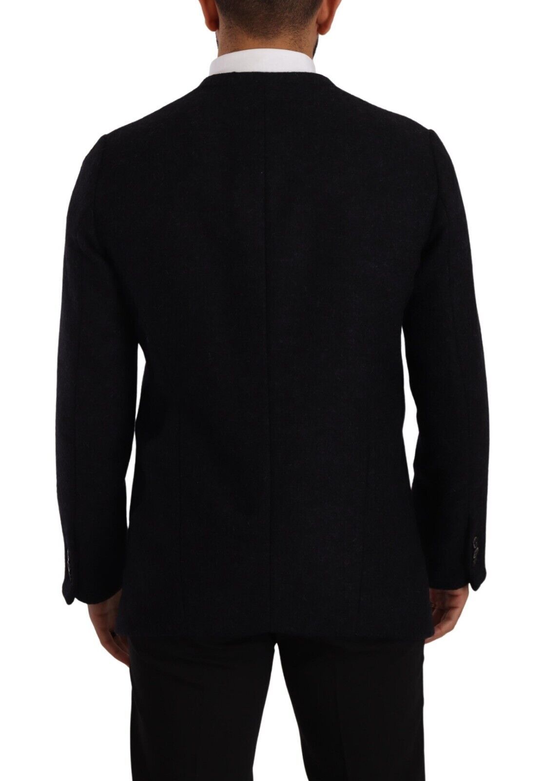 Dolce & Gabbana Elegant Dark Grey Alpaca Blend Men's Jacket