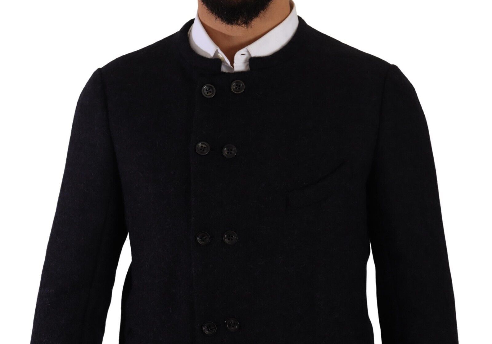 Dolce & Gabbana Elegant Dark Grey Alpaca Blend Men's Jacket