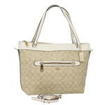 Coach Signature Beige Canvas Tote Bag (Pre-Owned)