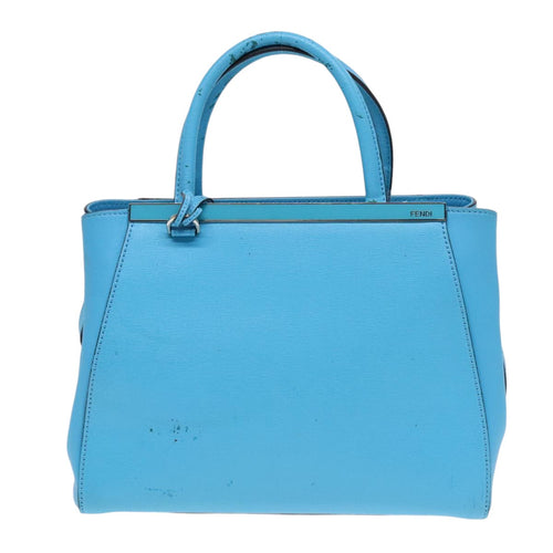 Fendi 2Jours Blue Leather Handbag (Pre-Owned)