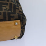 Fendi Zucca Brown Canvas Handbag (Pre-Owned)