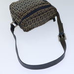 Fendi Zucchino Navy Canvas Shoulder Bag (Pre-Owned)