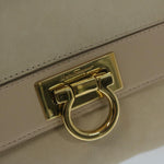 Salvatore Ferragamo Beige Leather Shoulder Bag (Pre-Owned)