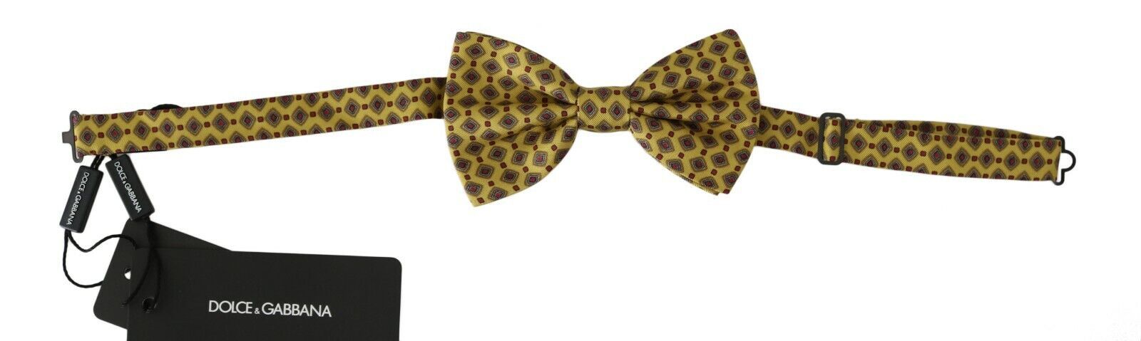 Dolce & Gabbana Elegant Yellow Silk Bow Men's Tie